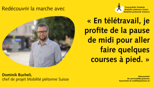 « En télétravail, je profite de la pause de midi pour aller faire quelques courses à pied. »